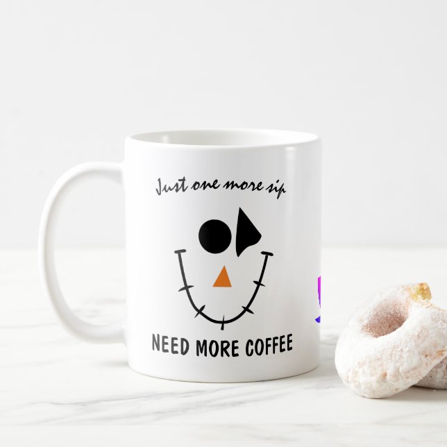 Taza De Café Cara Sonriente, Misericordiosa Y Graciosa. Necesit (Con donut)