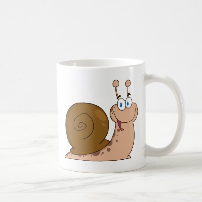 Taza De Café Caracol estupendo sonriente (Derecha)