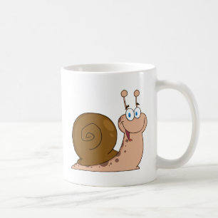 Taza De Café Caracol feliz del dibujo animado