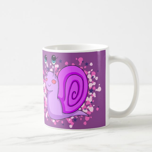 Taza De Café Caracol mono lila (Derecha)