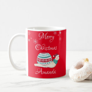 Taza De Café Caracol navidad