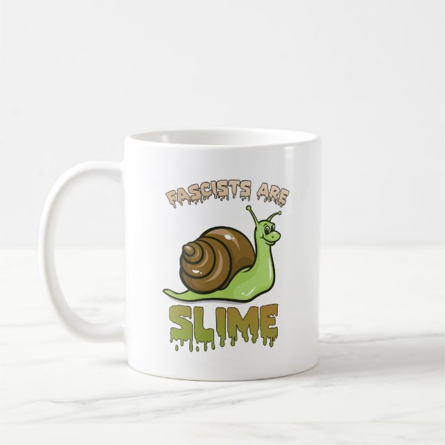 Taza De Café Caracol retro lindo - Los fascistas están resbalad (Izquierda)