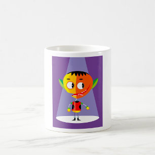 Taza De Café Carácter de cabeza de naranja