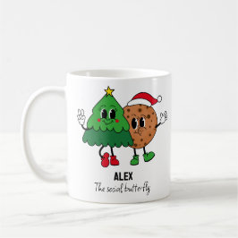 Taza De Café Carácter de Navidad vintage Personalizado Mug Pers