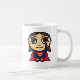 Taza De Café Carácter del chica del superhéroe