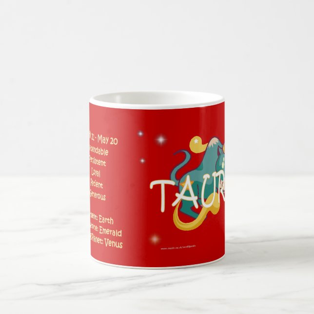 Taza De Café Carácter del zodiaco del tauro (Centro)