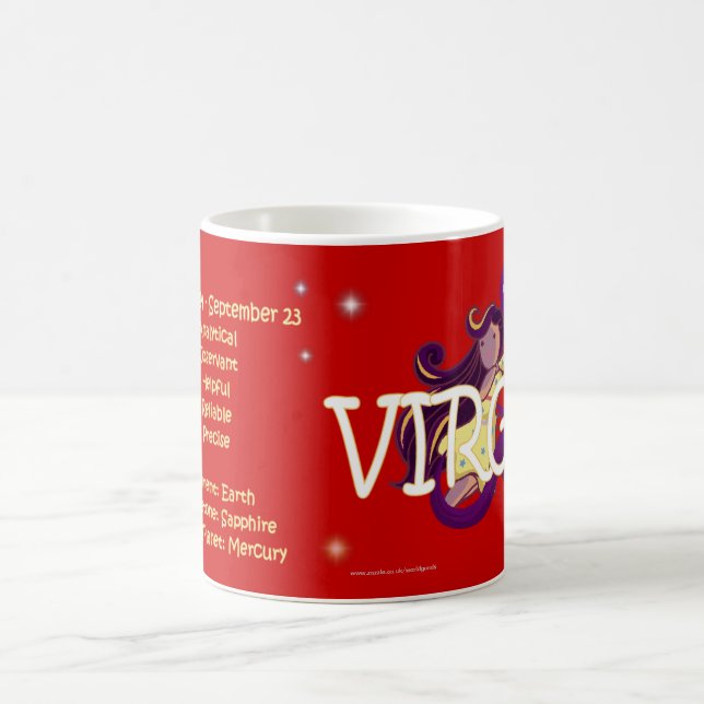 Taza De Café Carácter del zodiaco del virgo (Centro)