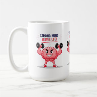 Taza De Café Carácter Divertido Cerebro Gimnasio Cita Fuerza Me