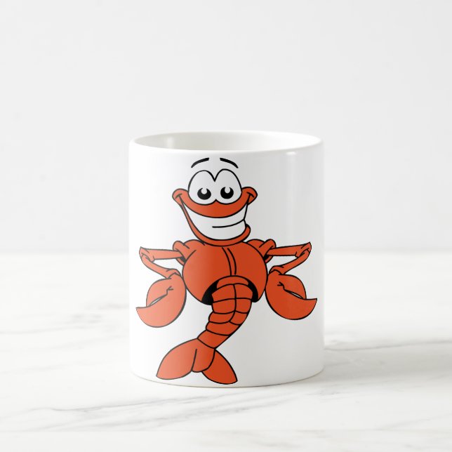 Taza De Café Carácter sonriente de langosta Personalizado (Centro)