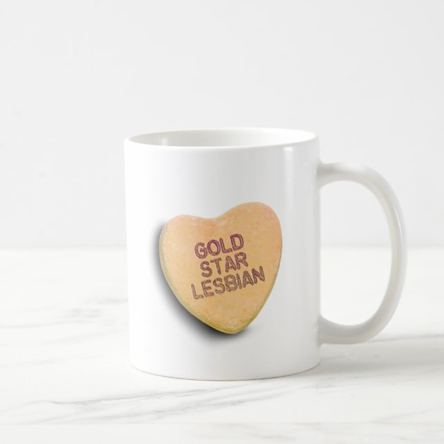 TAZA DE CAFÉ CARAMELO DE LA LESBIANA DE LA ESTRELLA DEL ORO (Derecha)