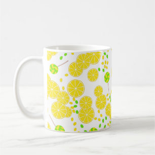 Taza De Café Caramelos de rodajas de limón brillantes sin fisur