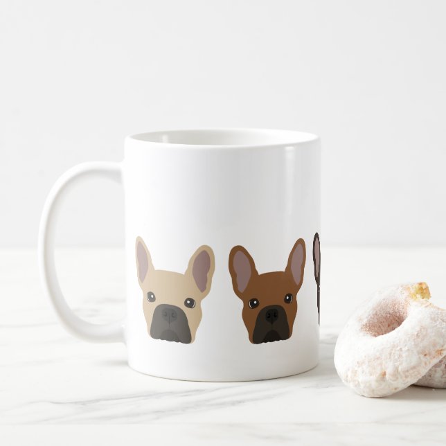 Taza De Café Caras de Bulldog francés (Con donut)