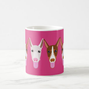 Taza De Café Caras de Personalizado de perro podenco de color r