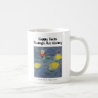Taza De Café caras felices a través de la historia del arte - m