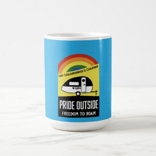 Taza De Café Caravana gay acampando T-Shirt