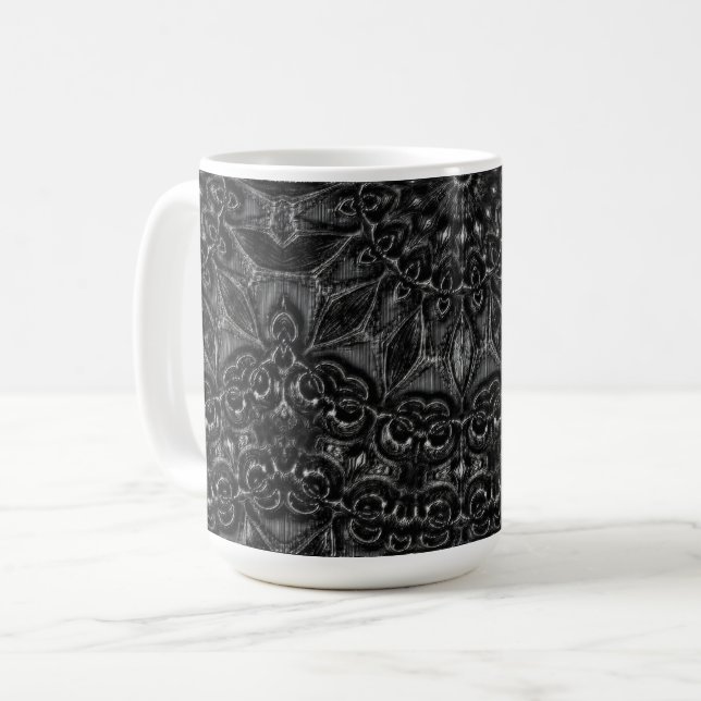 Taza De Café Carbón Mandala (Anverso izquierdo)