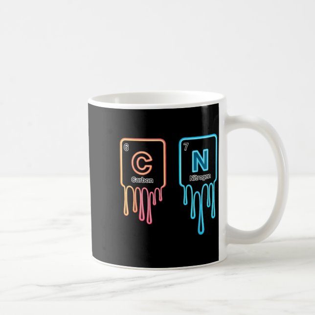 Taza De Café Carbon Nitrogen Science Design Fun Chemistry Lover (Derecha)