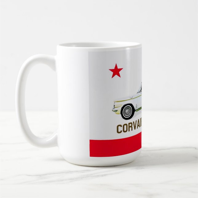 Taza De Café Carcasa convertible Corvair de la bandera de Calif (Izquierda)