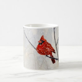 Taza De Café Cardenal de acuarela pintada Mug