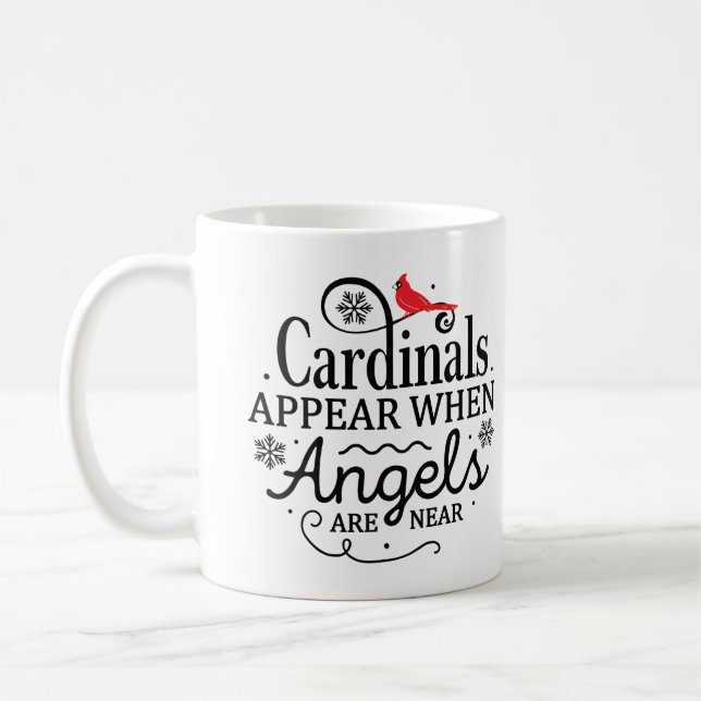 Taza De Café Cardenal de Navidad 12 Personalizado (Izquierda)