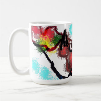 Taza De Café Cardenal del norte en otoño