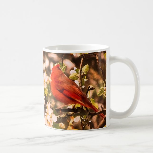 Taza De Café Cardenal en flores de Apple (Derecha)