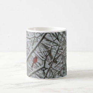 Taza De Café Cardenal en la nieve