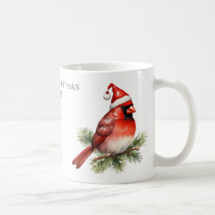 Taza De Café Cardenal navideño de moras personalizado