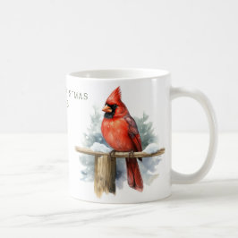 Taza De Café Cardenal navideño de moras personalizado