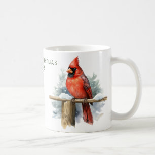 Taza De Café Cardenal navideño de moras personalizado