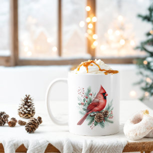 Taza De Café Cardenal norte de los vibradores de invierno -