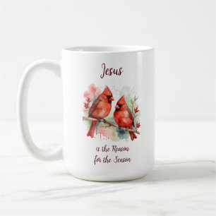 Taza De Café Cardenal Rojo de Navidad Jesús Razón de la Tempora