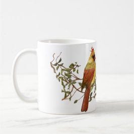 Taza De Café Cardenal rojo Lovebirds Café blanco Mug