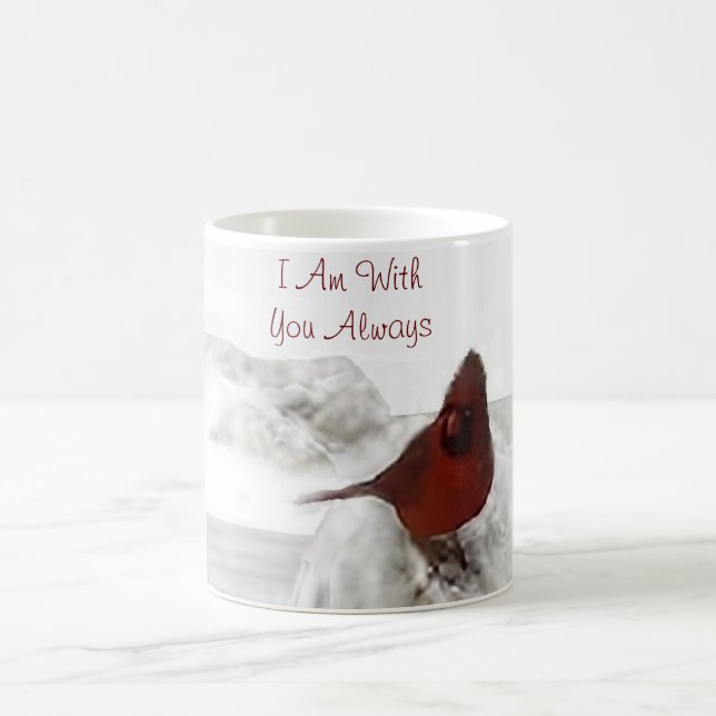 Taza De Café Cardenal rojo: "Siempre estoy contigo" (Centro)