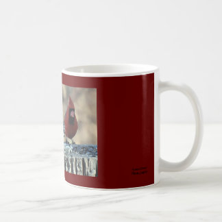 Taza De Café Cardenal rojo vientre con cardenal rojo