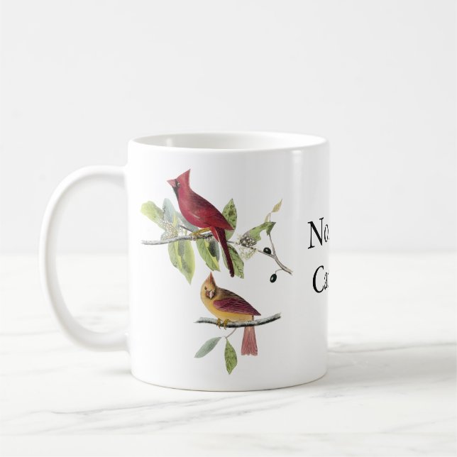 Taza De Café Cardenal septentrional de Audubon (Izquierda)