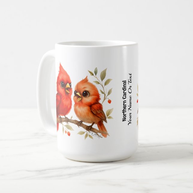 Taza De Café Cardenal septentrional encantador (Anverso izquierdo)