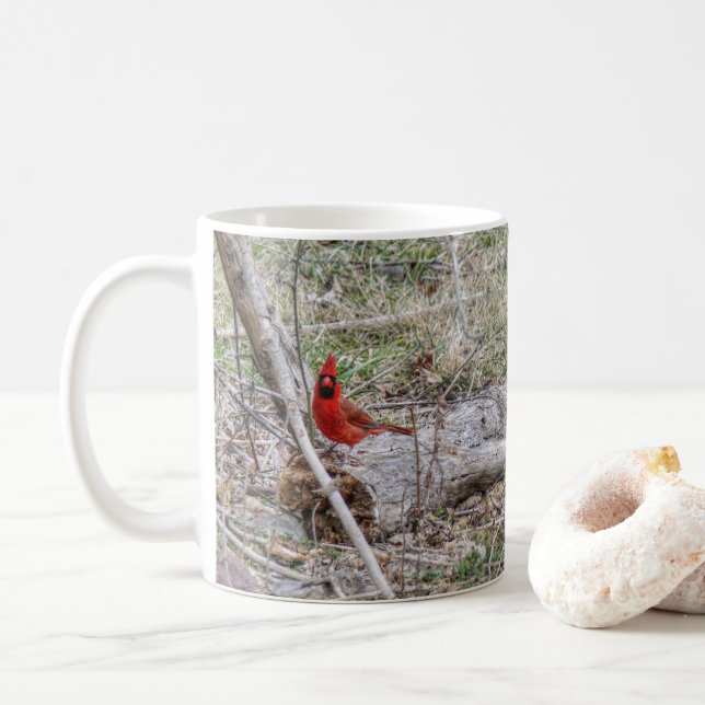 Taza De Café Cardenal Vibrante (Con donut)