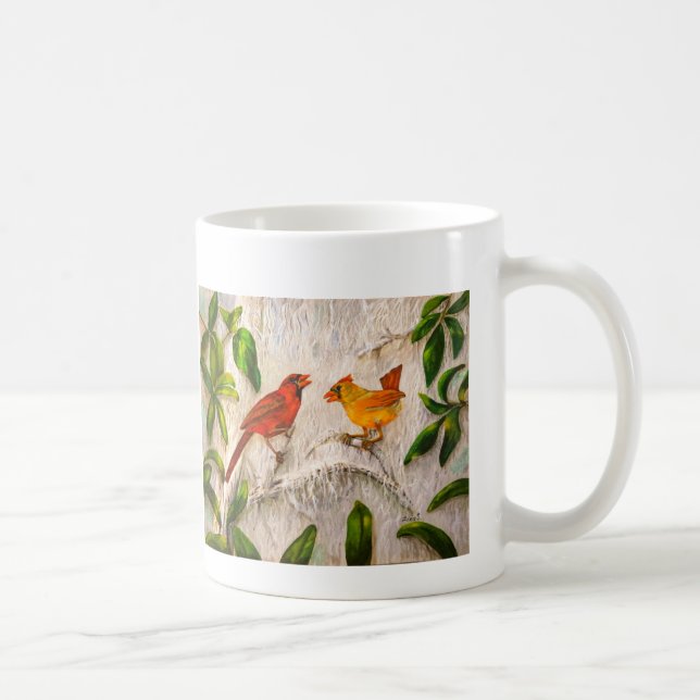 Taza De Café Cardenales Canto de amor (Derecha)