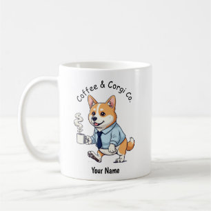 Taza De Café Cardigan Galés Corgi Traje De Negocios Café Divert