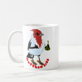 Taza De Café CARDINAL DE COPETE ROJO DE HAWÁI—versículo bíblico