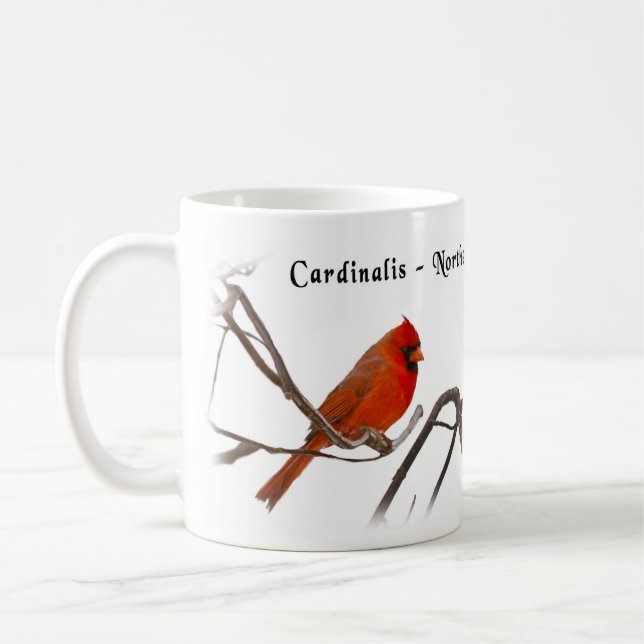 Taza De Café Cardinalis - Cardenal rojo del norte - Mugre blanc (Izquierda)