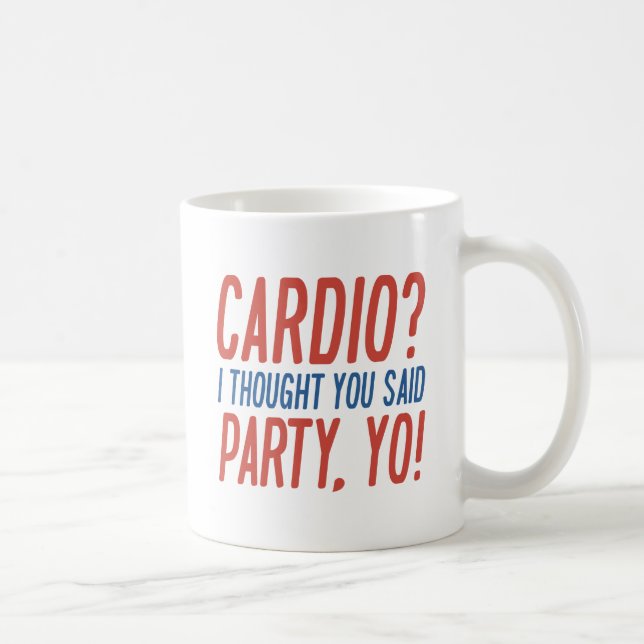 Taza De Café Cardio Fiesta Yo (Derecha)