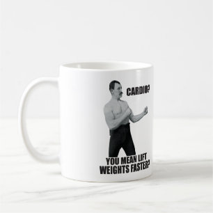 Taza De Café Cardio - Lift Weights Más Rápido - Overvarly Man