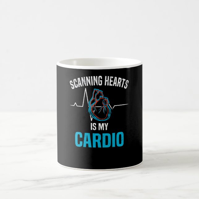 Taza De Café Cardiología Cardióloga Heartchair Heartbeat (Centro)
