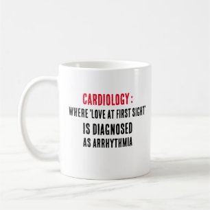 Taza De Café Cardiología donde el amor a primera vista es diago