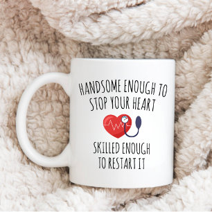Taza De Café Cardiólogo, HANDSOME SUFICIENTE PARA DETENER TU CO