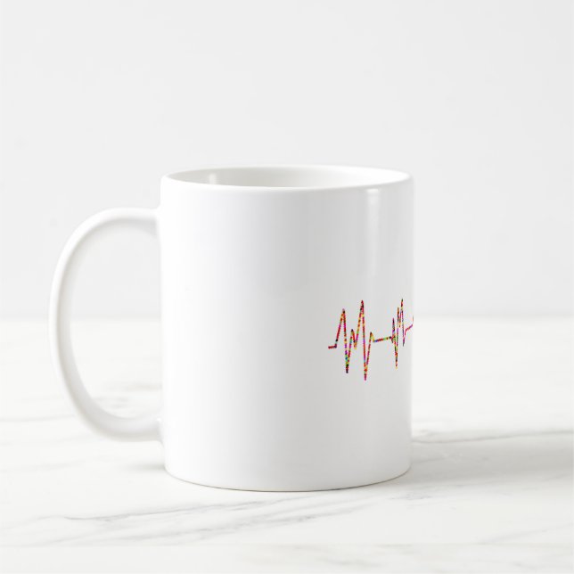 Taza De Café Cardiólogo Latido cardíaco EKG ECG Cardiología (Izquierda)