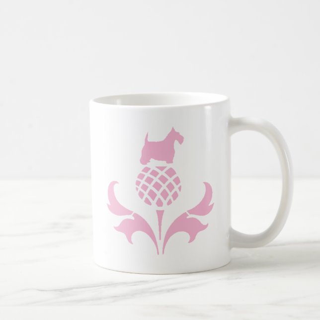 Taza De Café Cardo rosado del escocés (Derecha)