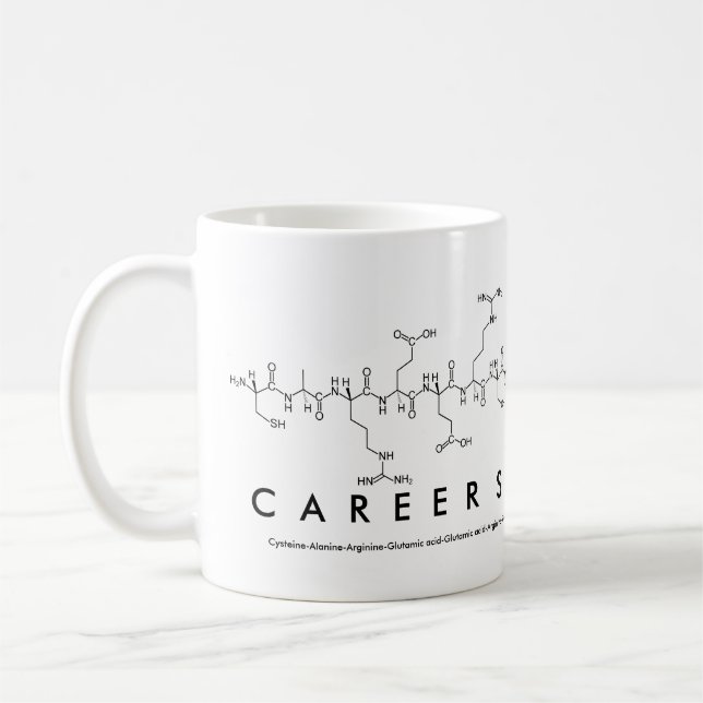 Taza De Café CareerScientist peptide nombre mug (Izquierda)